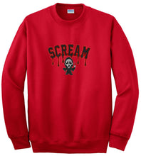 Load image into Gallery viewer, Embroidered Horror Crewneck “Scream”