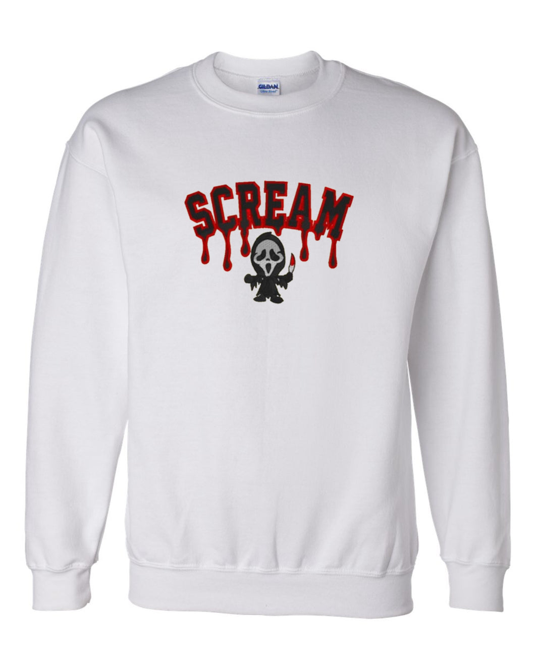 Embroidered Horror Crewneck “Scream”